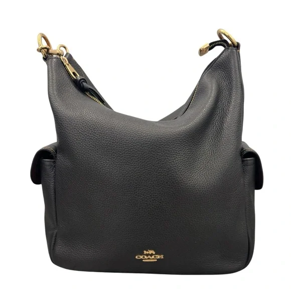 Coach Pennie Black Leather Shoulder Crossbody Gold Hardware 6152 Purse EUC - Picture 13 of 13